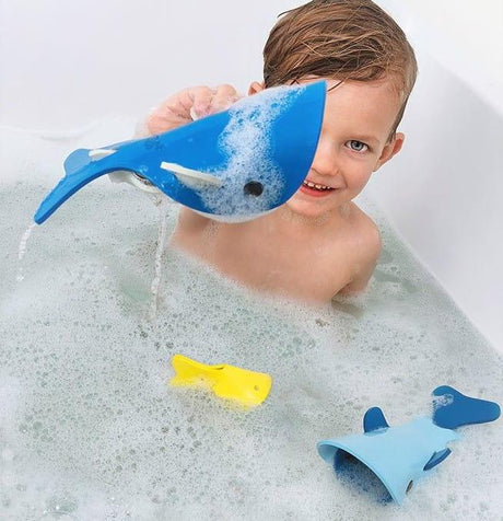 Quut Quutopia Wieloryby Puzzle Piankowe 3D Zabawki do Kąpieli, kolorowe i bezpieczne, idealne na kreatywną zabawę w kąpieli
