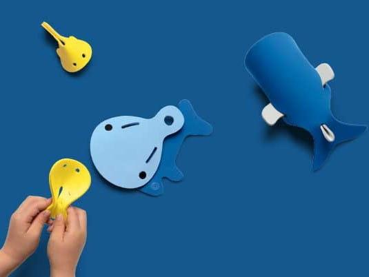 Quut: piankowe puzzle kąpielowe 3D Quutopia Wieloryby - Noski Noski