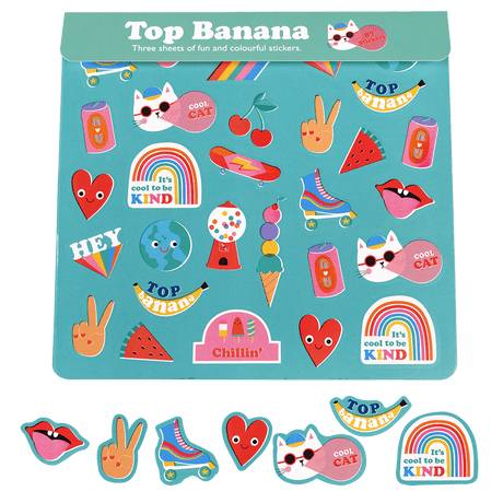 Rex London: naklejki Top Banana Stickers - Noski Noski