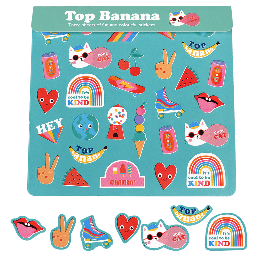 Rex London: naklejki Top Banana Stickers - Noski Noski