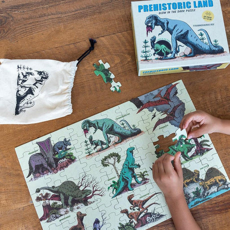 Rex London: puzzle świecące w ciemności Dinozaury 100 el. - Noski Noski