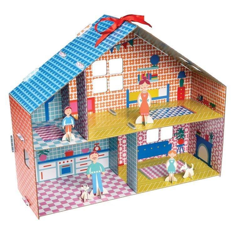 Rex London: tekturowy domek dla lalek Cardboard Doll's House - Noski Noski