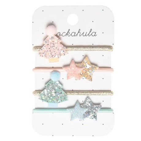Rockahula Kids: gumki do włosów Ponies Xmas 4 szt. - Noski Noski