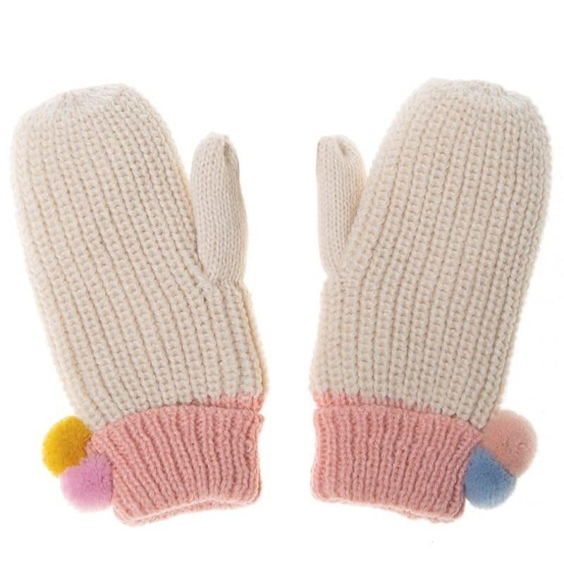 Rockahula Kids: rękawiczki zimowe Dreamy Rainbow Knit Bobble - Noski Noski