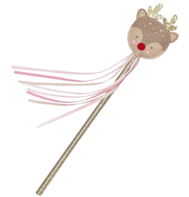 Różdżka Rockahula Kids Reindeer Wand Renifer, magiczna różdżka dla dzieci, kolorowe wstążki, zabawa pełna czarów i zaklęć.