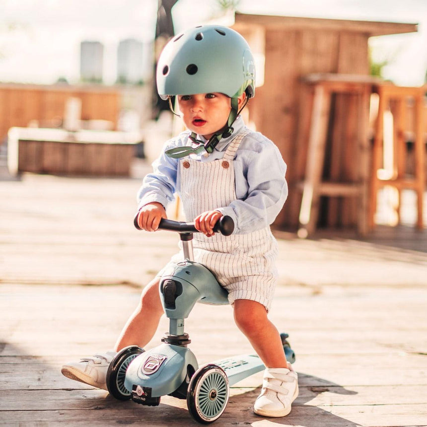 Hulajnoga dla dzieci Scoot&Ride Highwaykick 2w1: rośnie z dzieckiem, od chodzika z siedziskiem do pełnej hulajnogi, dla 1-5 lat.