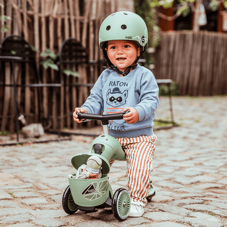 Hulajnoga Scoot&Ride Highwaykick Lifestyle 2w1: jeździk i hulajnoga dla dzieci 1-5 lat ze schowkiem, rośnie razem z dzieckiem