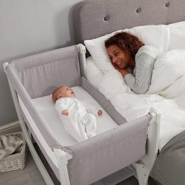 Shnuggle: łóżeczko dostawne dla niemowląt Air Bedside Crib Stone - Noski Noski