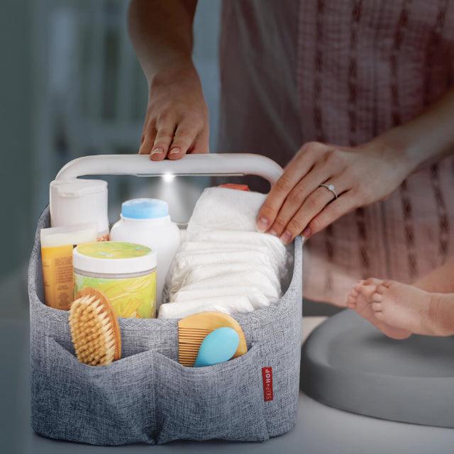 Skip Hop: organizer z lampką Light Up Diaper Caddy Grey - Noski Noski