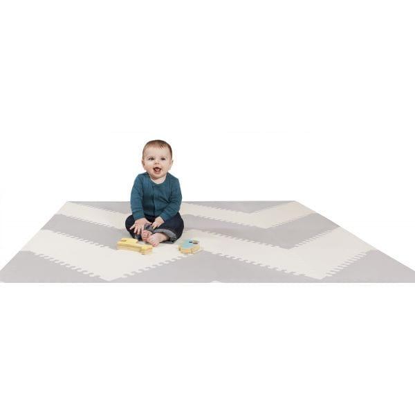 Skip Hop: piankowa mata Playspot Grey-Cream GEO - Noski Noski