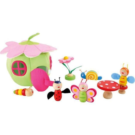 Small Foot: domek kwiatek z figurkami Wooden Spring Set - Noski Noski