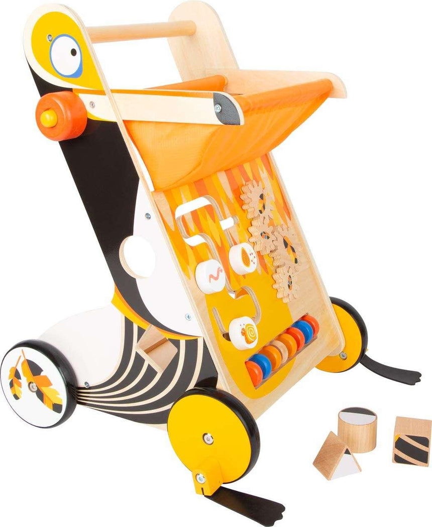 Small Foot: drewniany pchacz aktywnościowy Baby Walker Toucan - Noski Noski