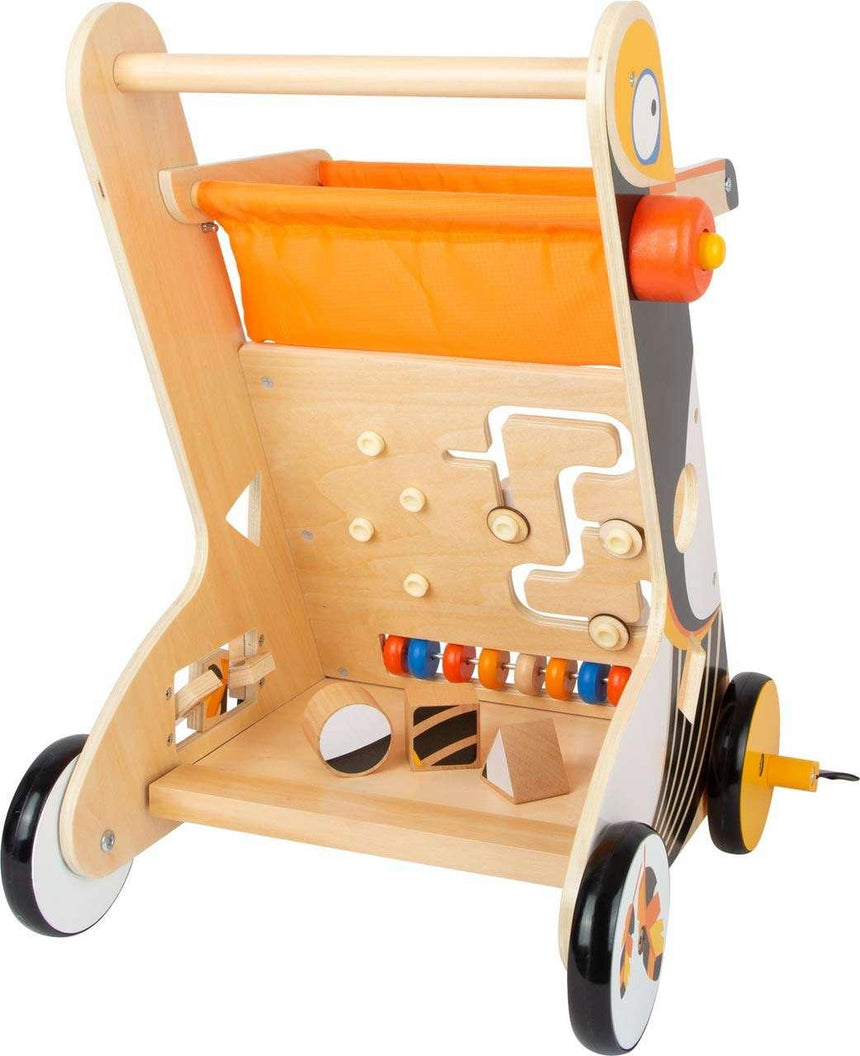 Small Foot: drewniany pchacz aktywnościowy Baby Walker Toucan - Noski Noski