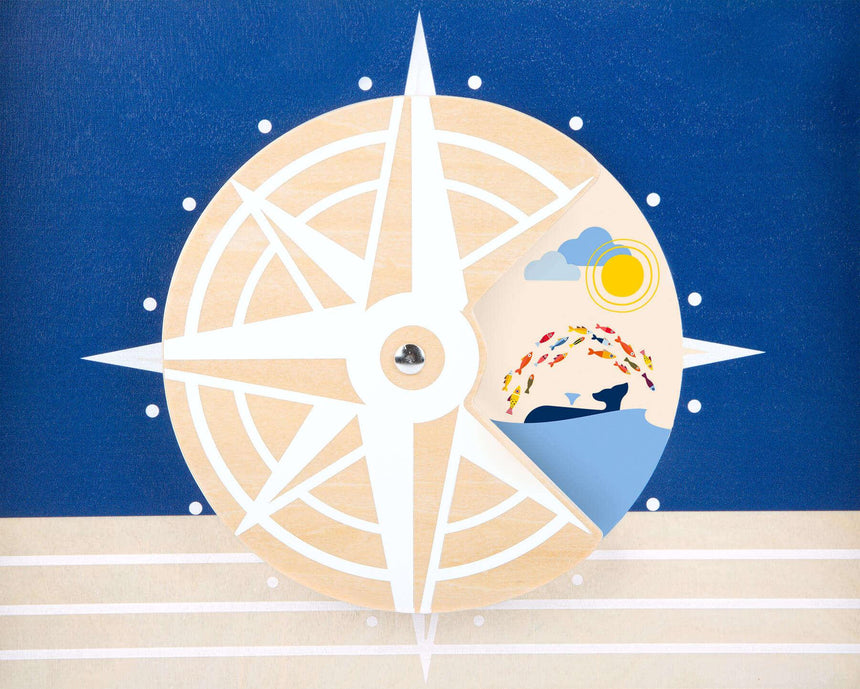 Small Foot: drewniany pchacz aktywnościowy Baby Walker Whale - Noski Noski
