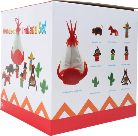 Small Foot: indiańskie tipi z figurkami Wooden Indiana Set - Noski Noski