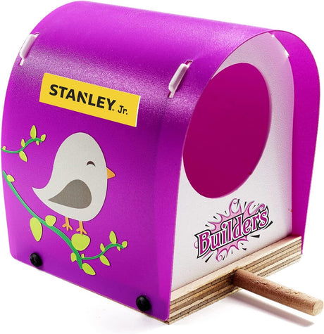 Karmnik dla ptaków Stanley Jr. Mini Birdhouse Kit - kreatywny zestaw do samodzielnego montażu budki dla ptaków przez dzieci.