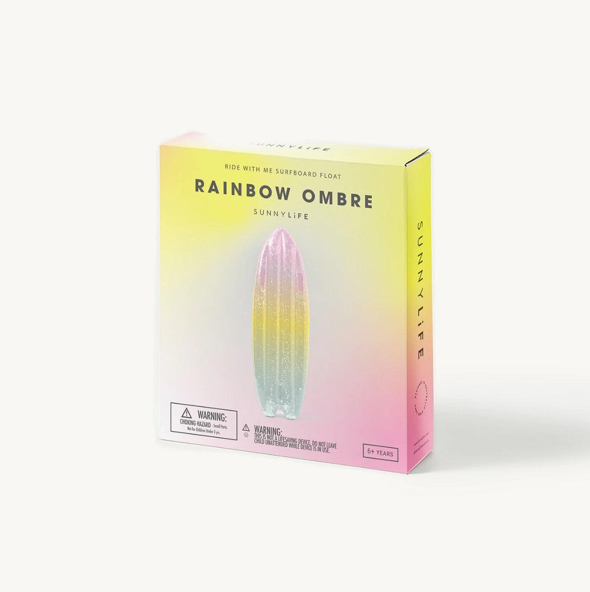 Sunnylife: dmuchana deska do pływania Ride With Me Rainbow Ombre - Noski Noski