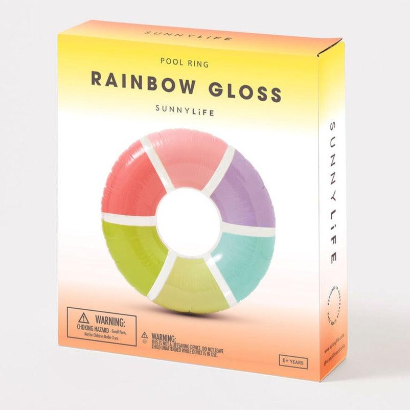 Sunnylife: dmuchane koło do pływania Rainbow Gloss - Noski Noski