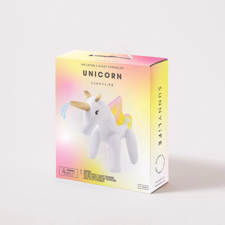 Sunnylife: dmuchany duży spryskiwacz wodny Unicorn - Noski Noski