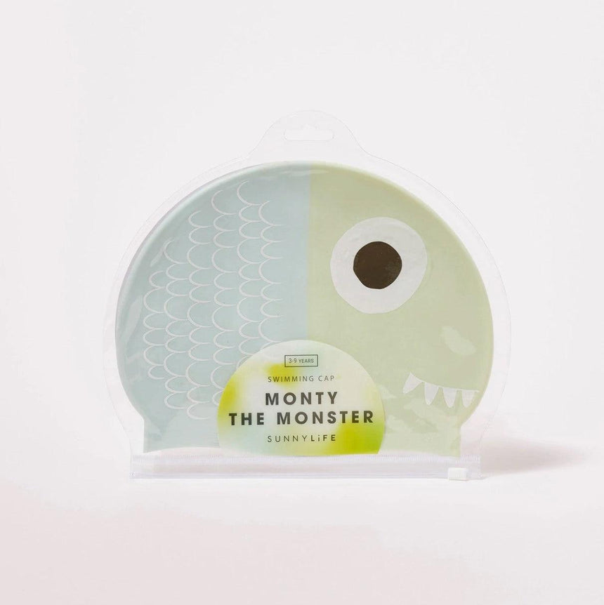 Sunnylife: dziecięcy czepek silikonowy Monty the Monster - Noski Noski