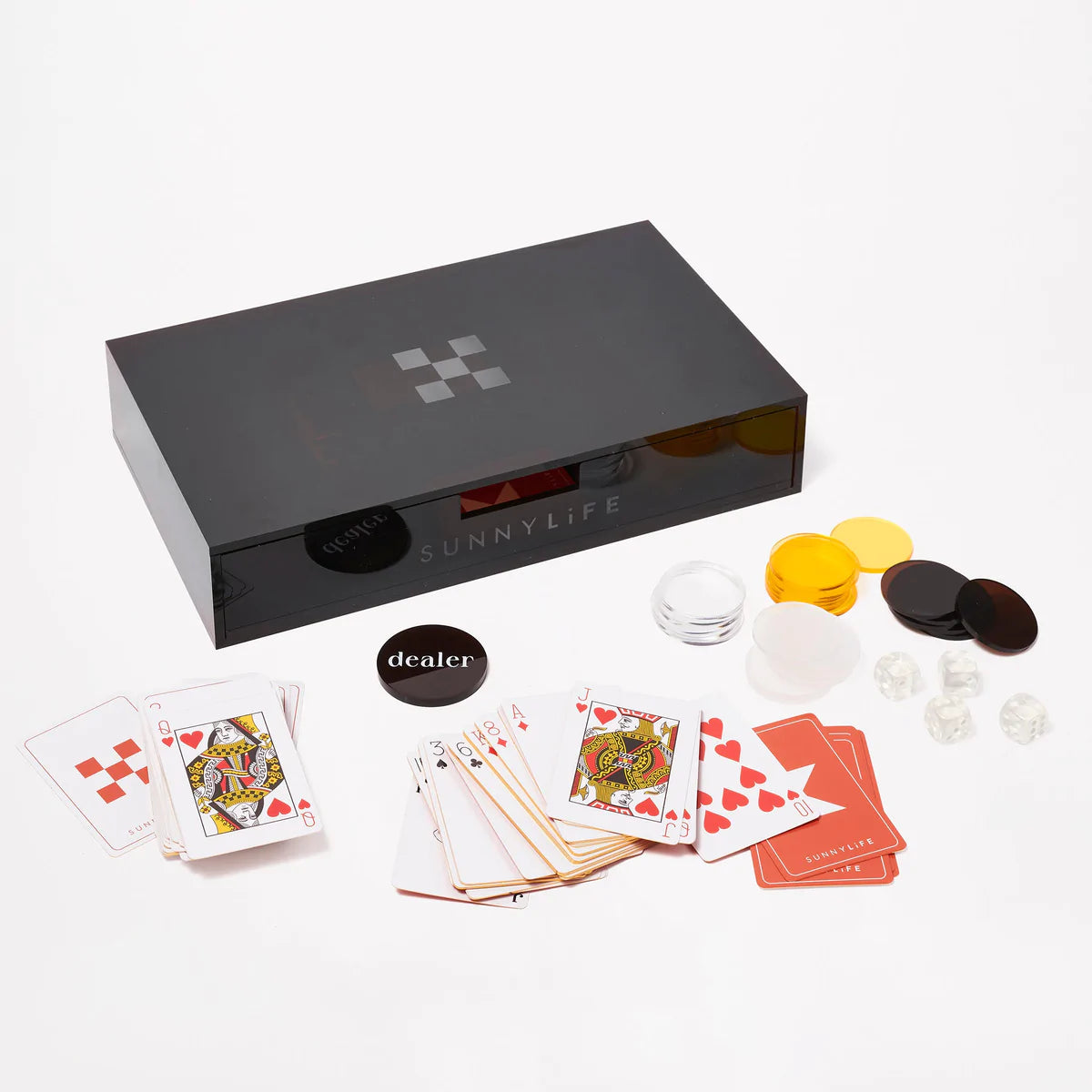Sunnylife: ekskluzywny zestaw do gry w pokera Luxe Lucite - Noski Noski