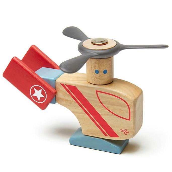 Tegu: drewniane klocki z magnesami helikopter Stunt Team Looper - Noski Noski