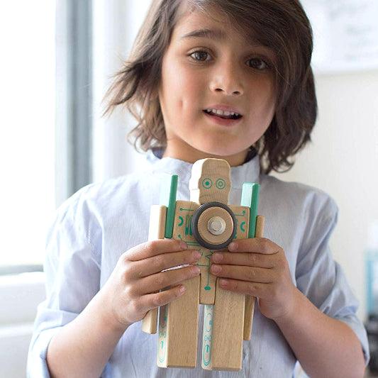 Tegu: drewniane klocki z magnesami robot Magbot - Noski Noski