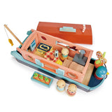 Tender Leaf Toys: domek wydry na barce Little Otter Canal Boat - Noski Noski