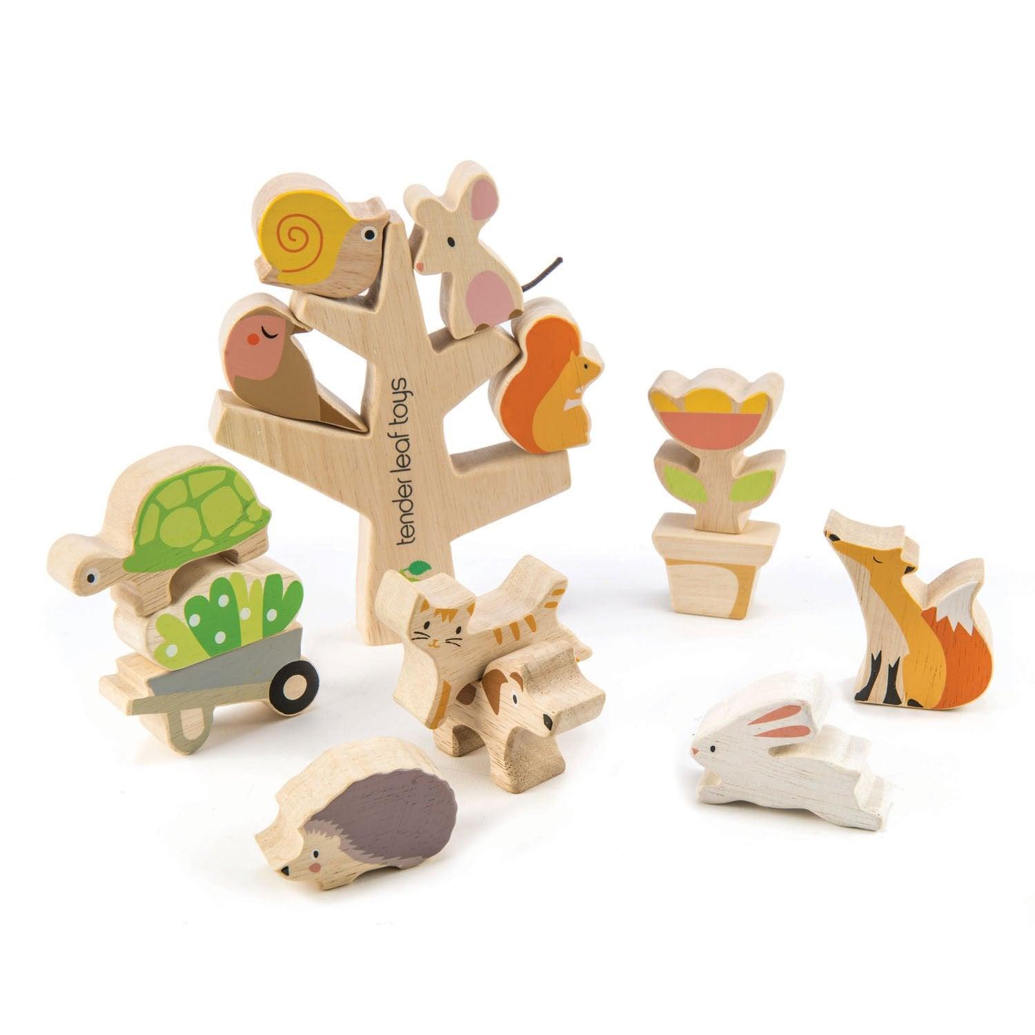 Tender Leaf Toys: drewniana gra zręcznościowa Przyjaciele Ogrodu - Noski Noski