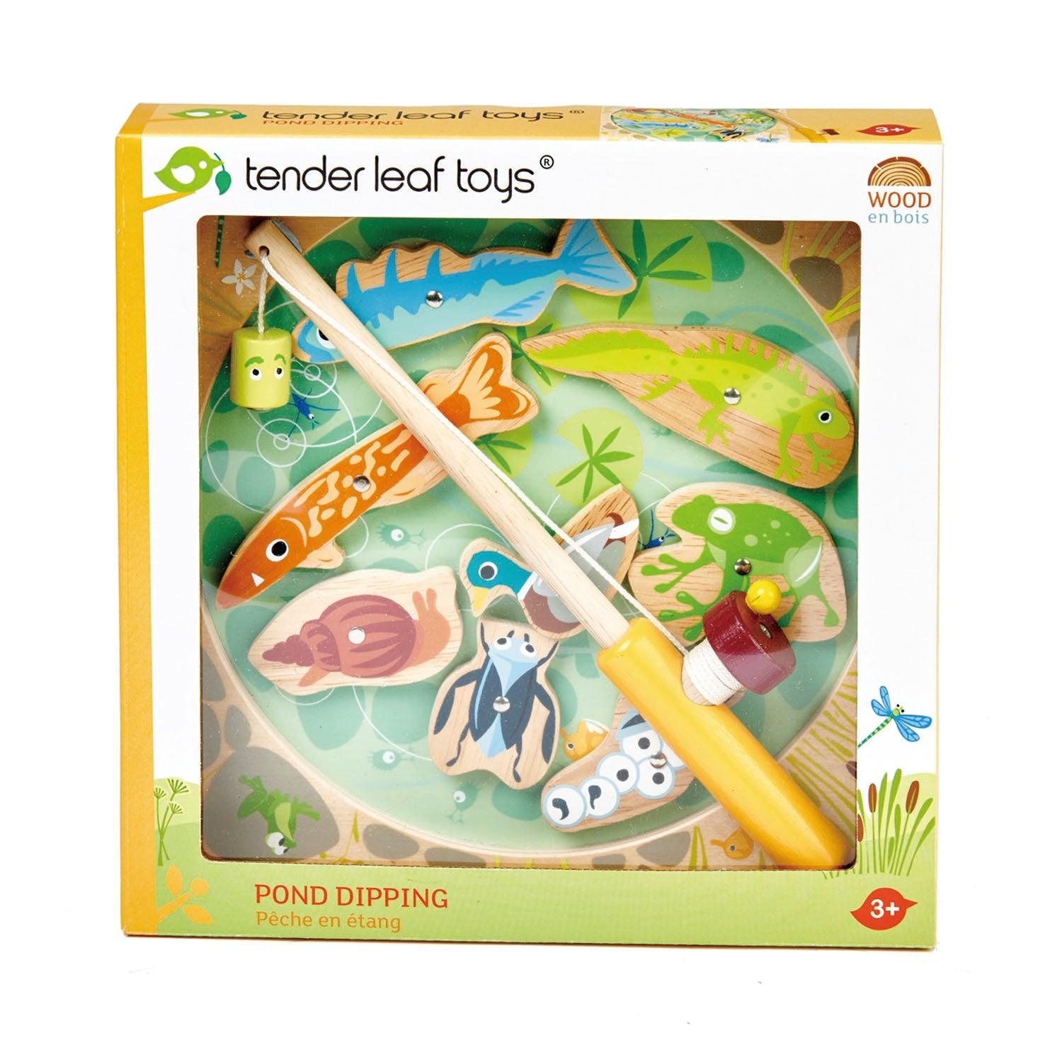 Tender Leaf Toys: drewniana gra zręcznościowa wędki Pond Dipping - Noski Noski