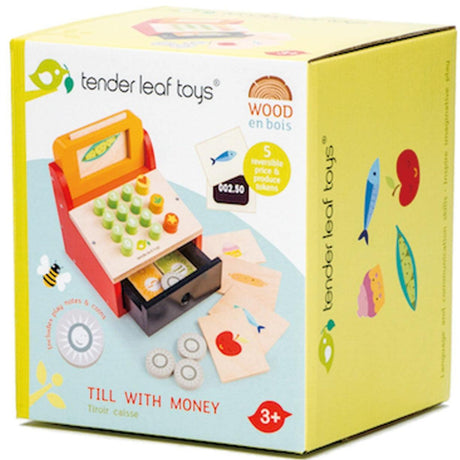 Tender Leaf Toys: drewniana kasa sklepowa Till with Money - Noski Noski