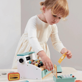 Tender Leaf Toys: drewniana kasa sklepowa ze skanerem General Stores Till - Noski Noski