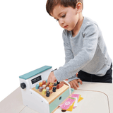 Tender Leaf Toys: drewniana kasa sklepowa ze skanerem General Stores Till - Noski Noski