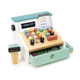 Tender Leaf Toys: drewniana kasa sklepowa ze skanerem General Stores Till - Noski Noski
