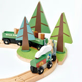 Tender Leaf Toys: drewniana kolejka Wild Pines Train Set - Noski Noski
