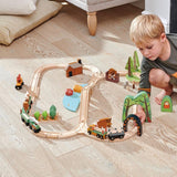 Tender Leaf Toys: drewniana kolejka Wild Pines Train Set - Noski Noski