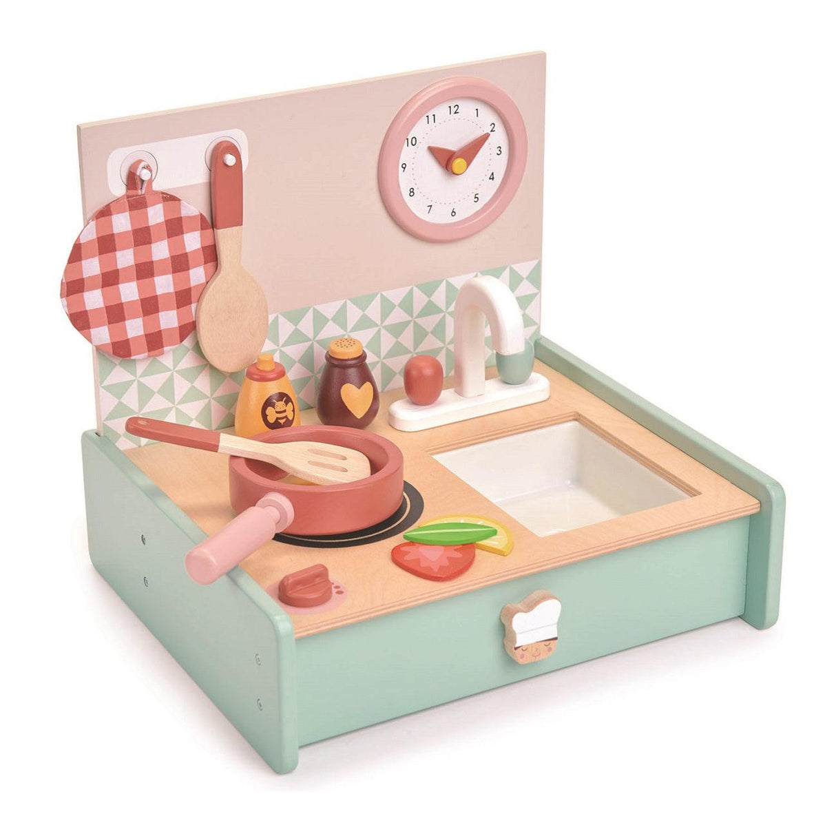 Tender Leaf Toys: drewniana kuchnia przenośna Mini Chef Kitchenette - Noski Noski