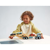 Tender Leaf Toys: drewniana laweta z autkami Car Transporter - Noski Noski