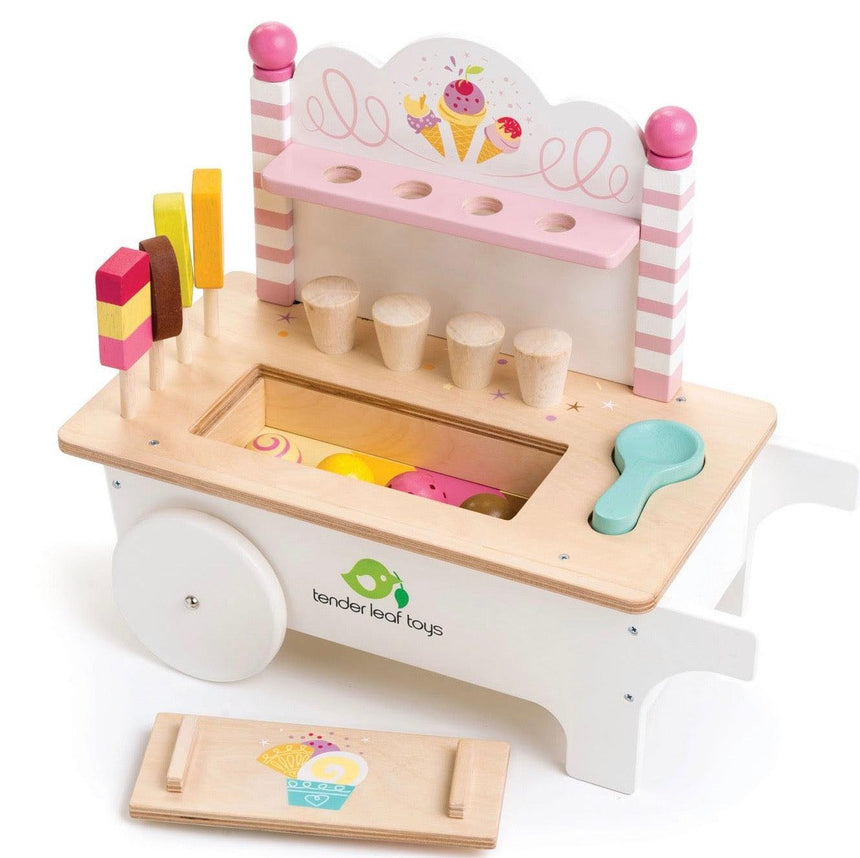 Tender Leaf Toys: drewniana lodziarnia Ice Cream Cart - Noski Noski