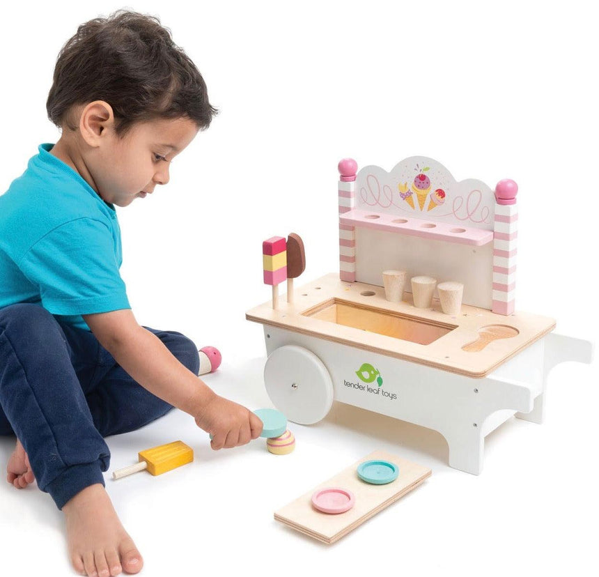 Tender Leaf Toys: drewniana lodziarnia Ice Cream Cart - Noski Noski