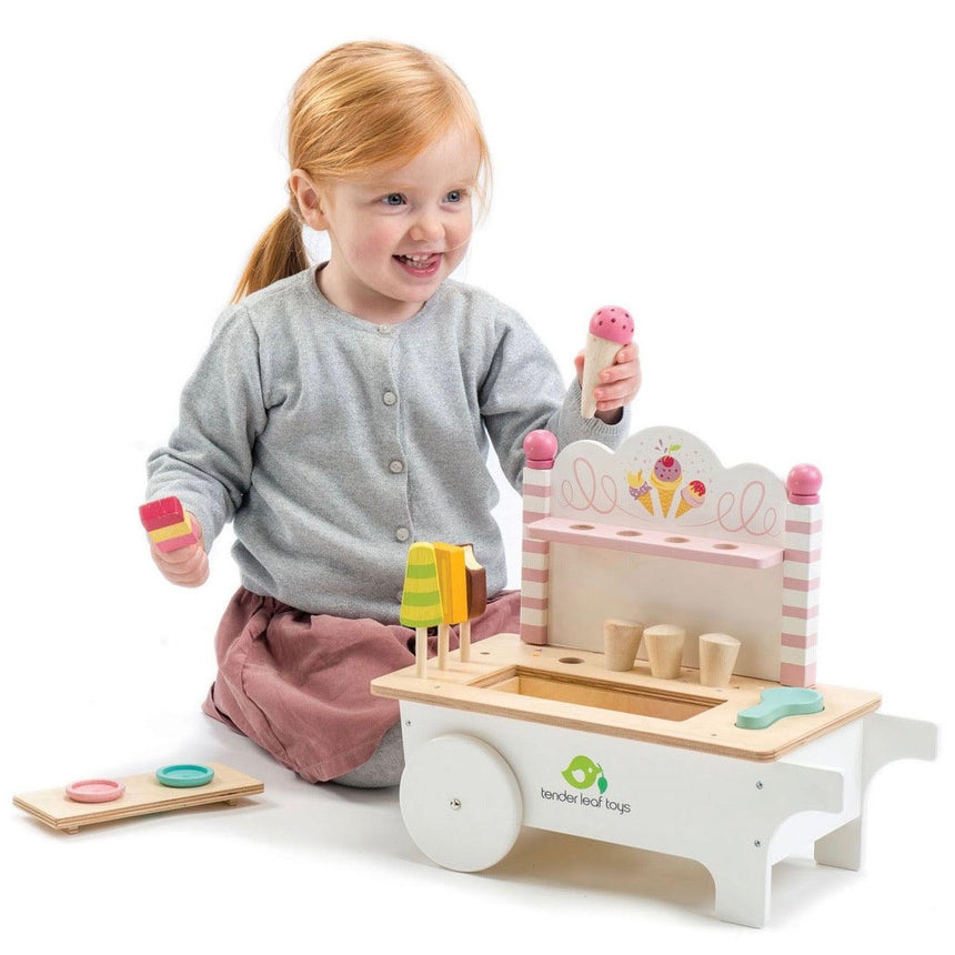 Tender Leaf Toys: drewniana lodziarnia Ice Cream Cart - Noski Noski