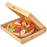 Tender Leaf Toys: drewniana pizza z dodatkami na rzepy Pizza Party - Noski Noski