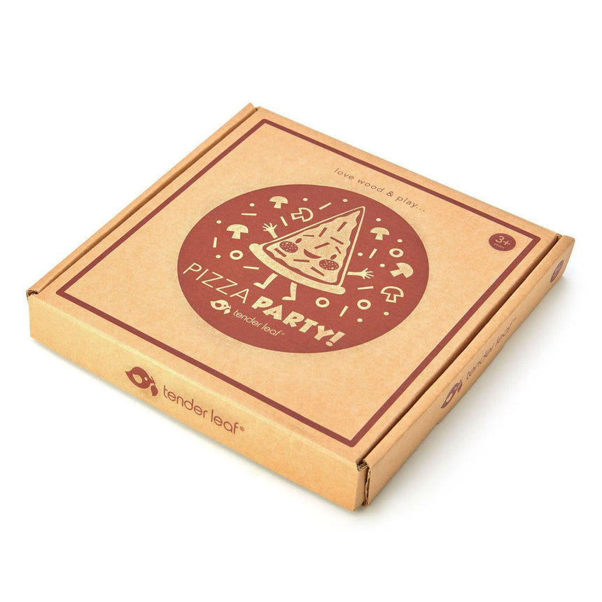 Tender Leaf Toys: drewniana pizza z dodatkami na rzepy Pizza Party - Noski Noski