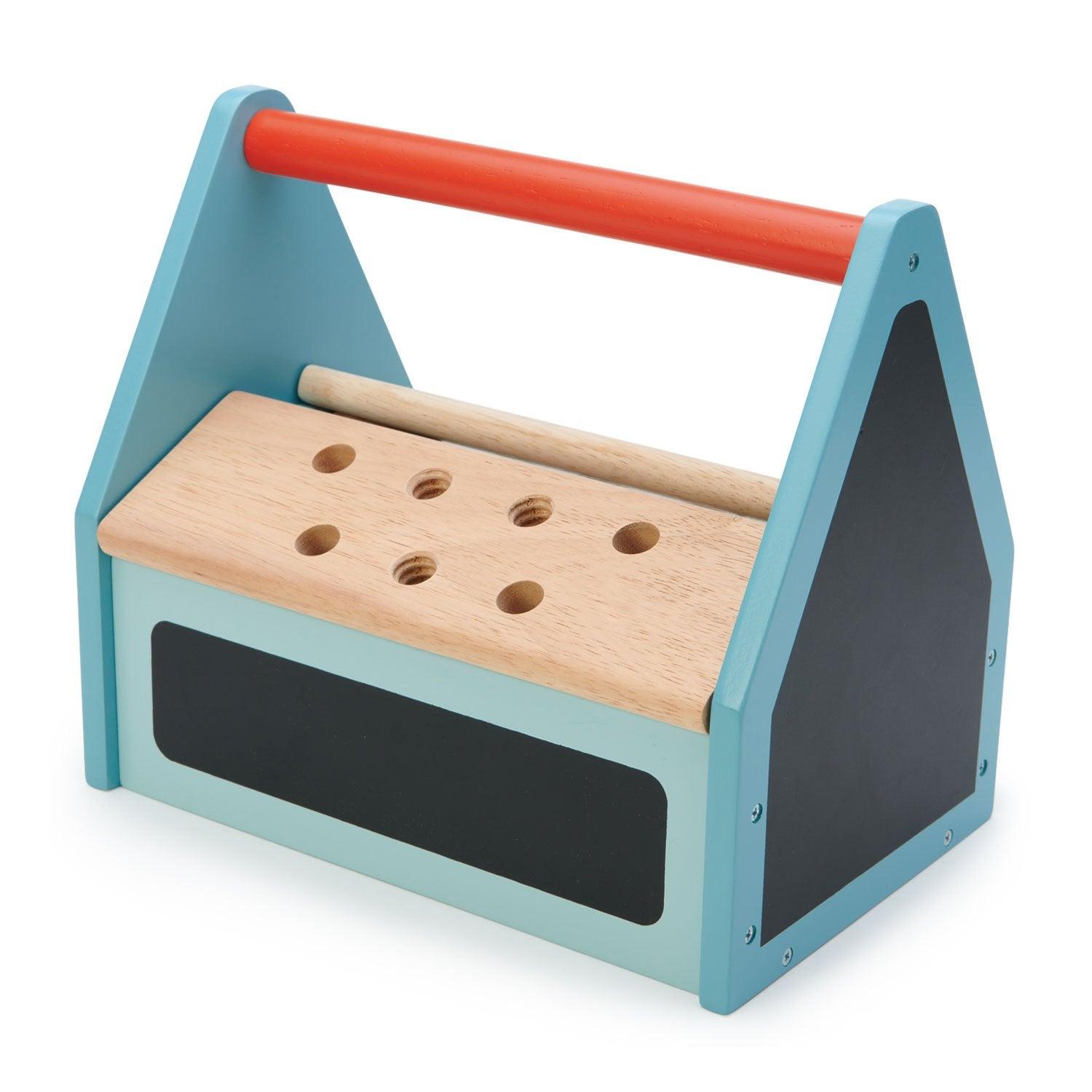 Tender Leaf Toys: drewniana skrzynka z narzędziami Tap Tap Tool Box - Noski Noski