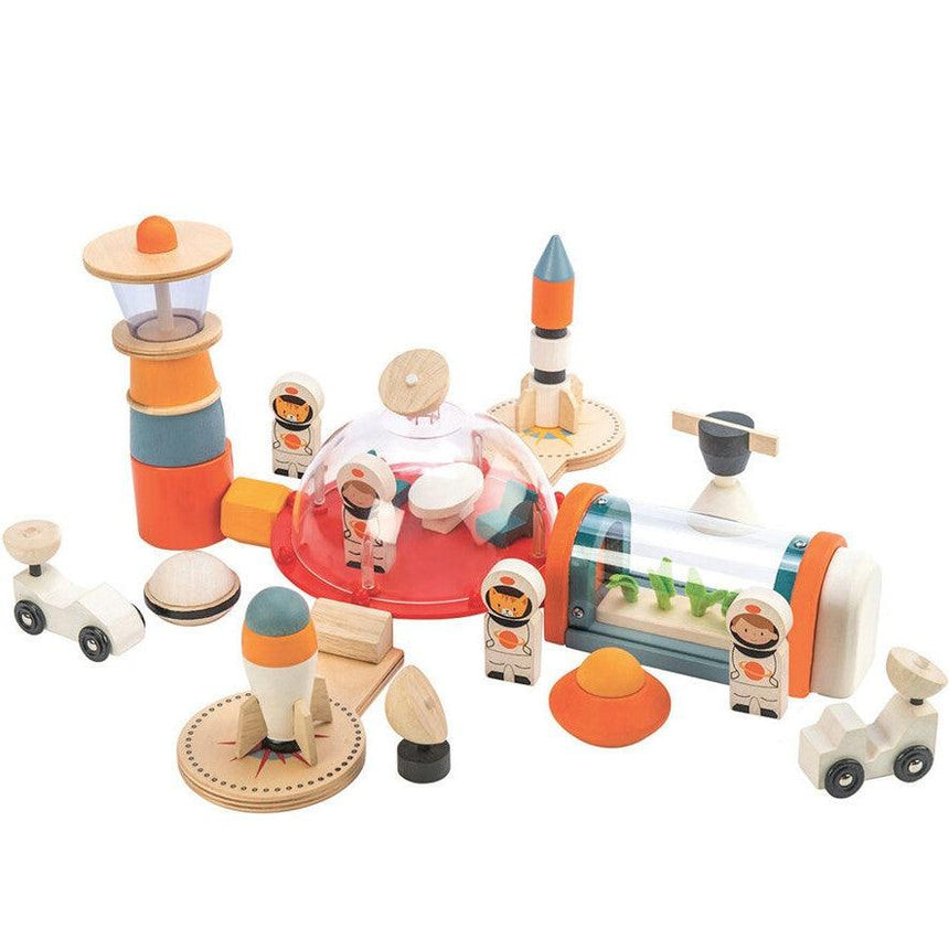 Tender Leaf Toys: drewniana stacja kosmiczna Life on Mars Set - Noski Noski