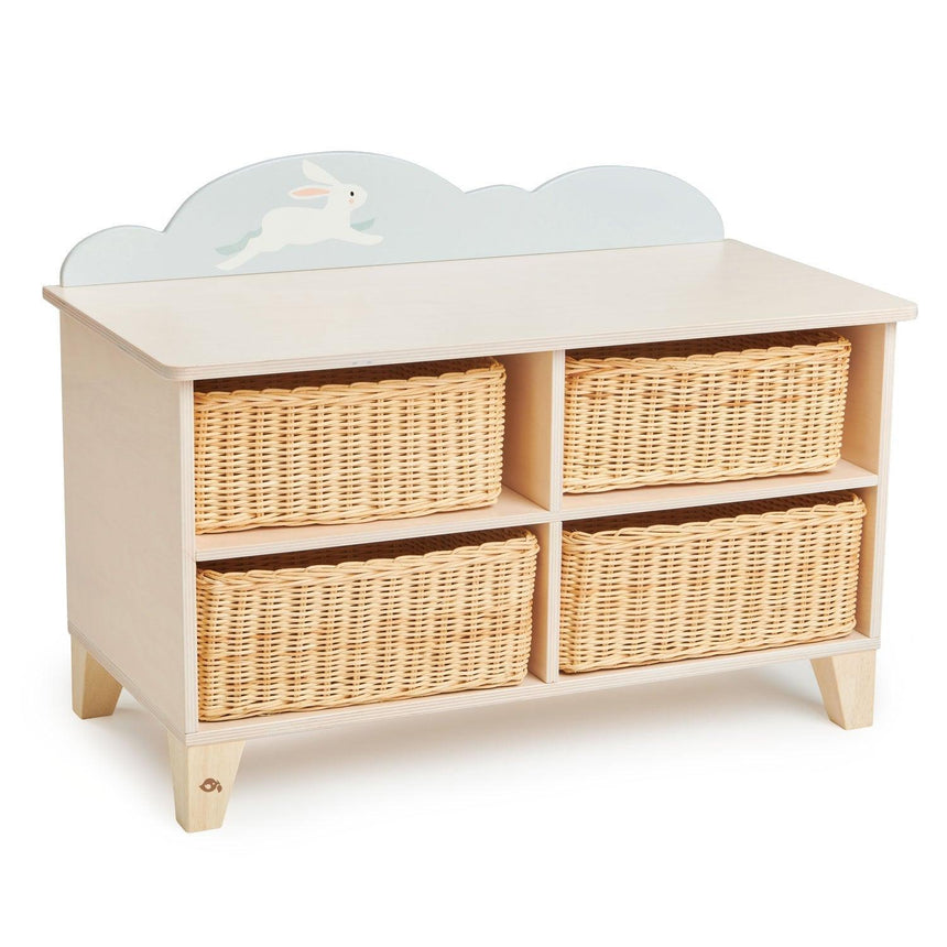 Tender Leaf Toys: drewniana szafka z koszykami Bunny Storage Unit - Noski Noski