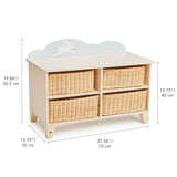 Tender Leaf Toys: drewniana szafka z koszykami Bunny Storage Unit - Noski Noski