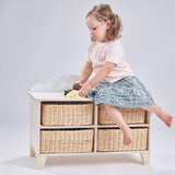 Tender Leaf Toys: drewniana szafka z koszykami Bunny Storage Unit - Noski Noski