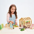 Tender Leaf Toys: drewniana szklarnia Greenhouse and Garden Set - Noski Noski