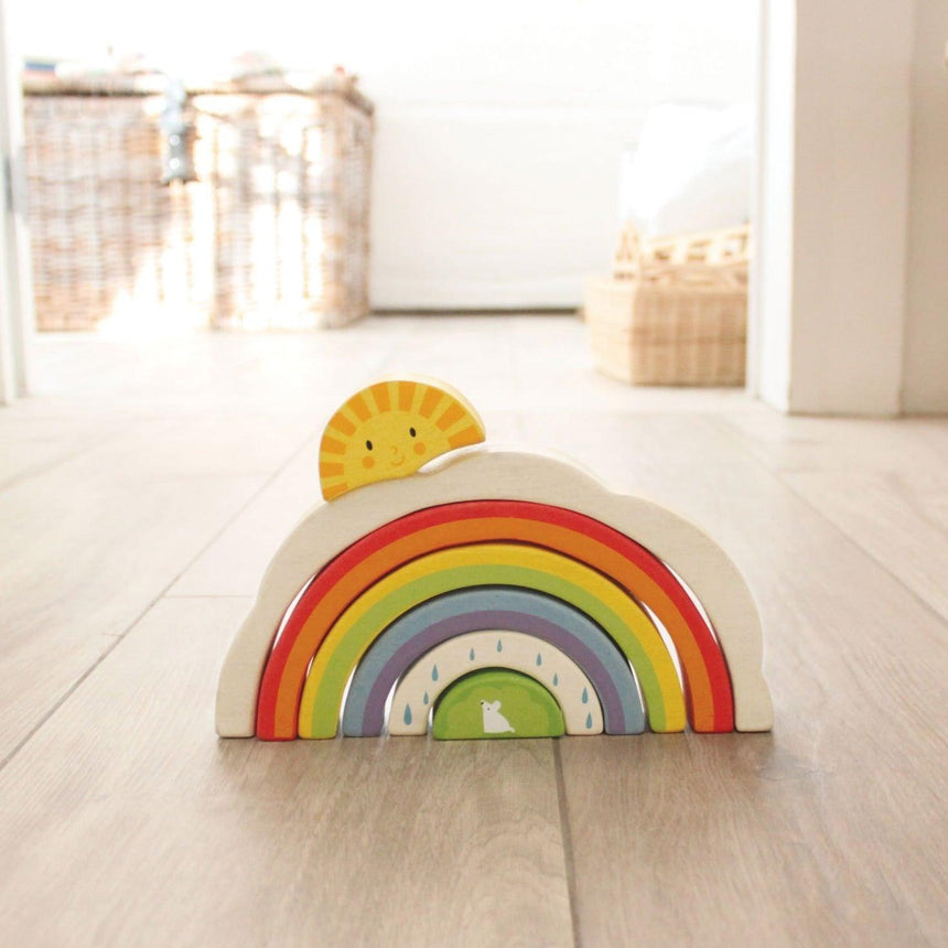 Tender Leaf Toys: drewniana tęcza Rainbow Tunnel - Noski Noski